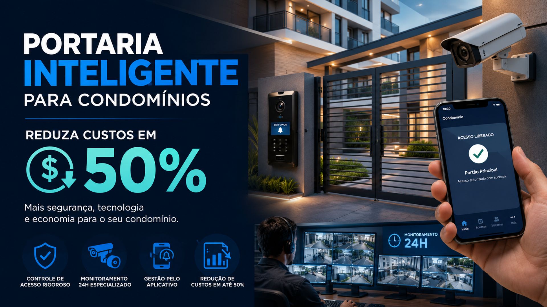 Portaria inteligente para condomínios: despesas reduzidas em até 50%